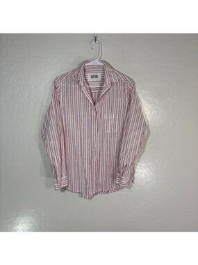 Grayson Shirt Womens 2 Pink Striped The Hero Button Up Long Sleeve Top Blouse